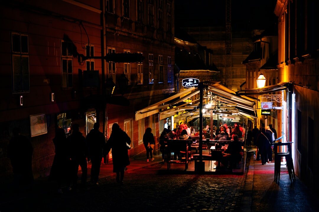 Zagreb central market with fresh produce stalls