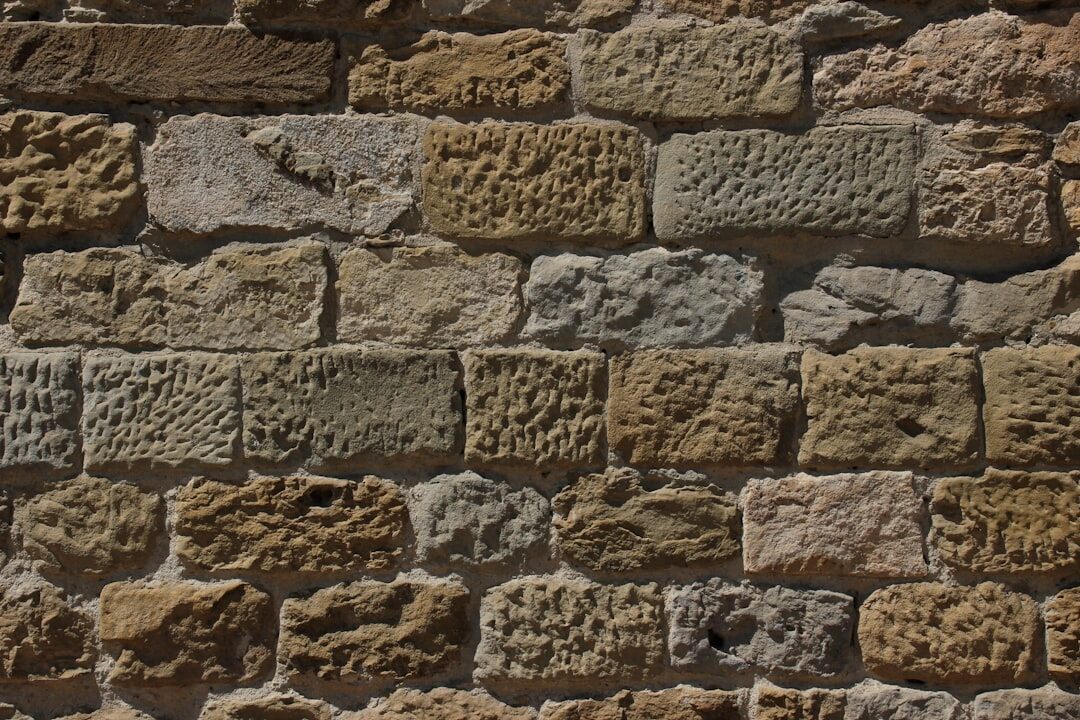 Close-up of stone texture on Diocletian's Palace wall