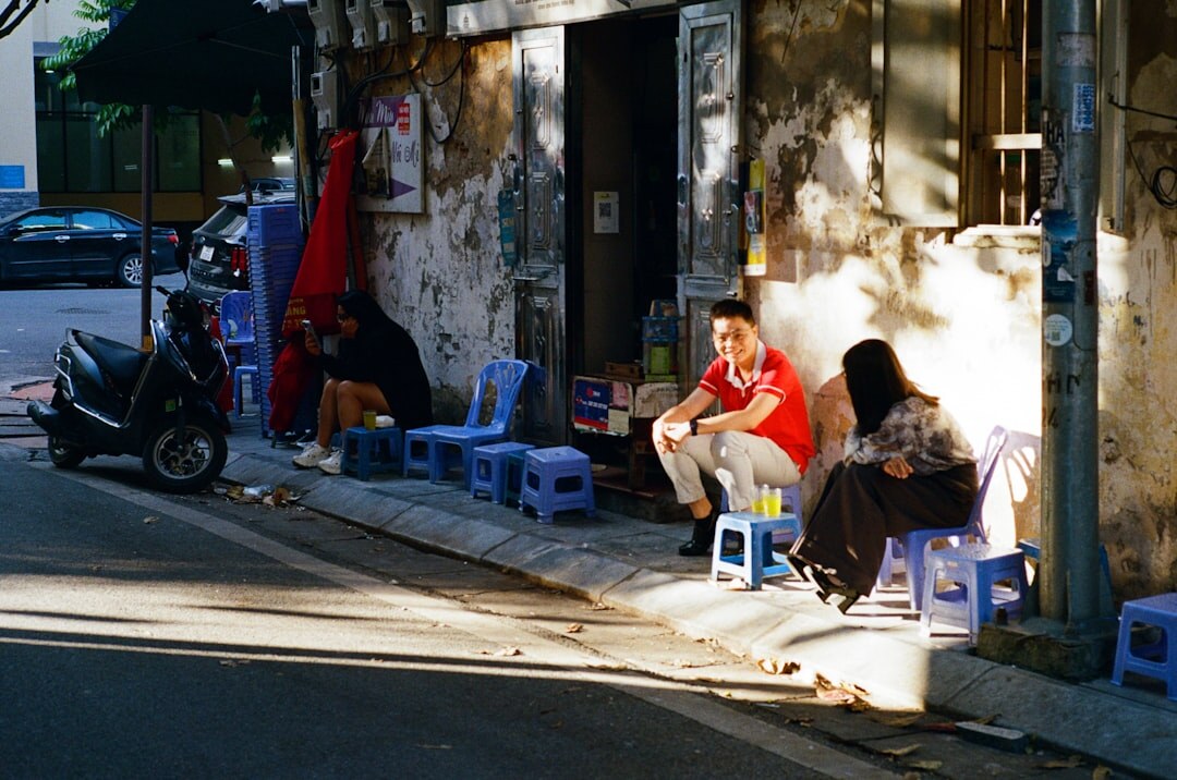 Locals resting in the shade of the Split peristyle