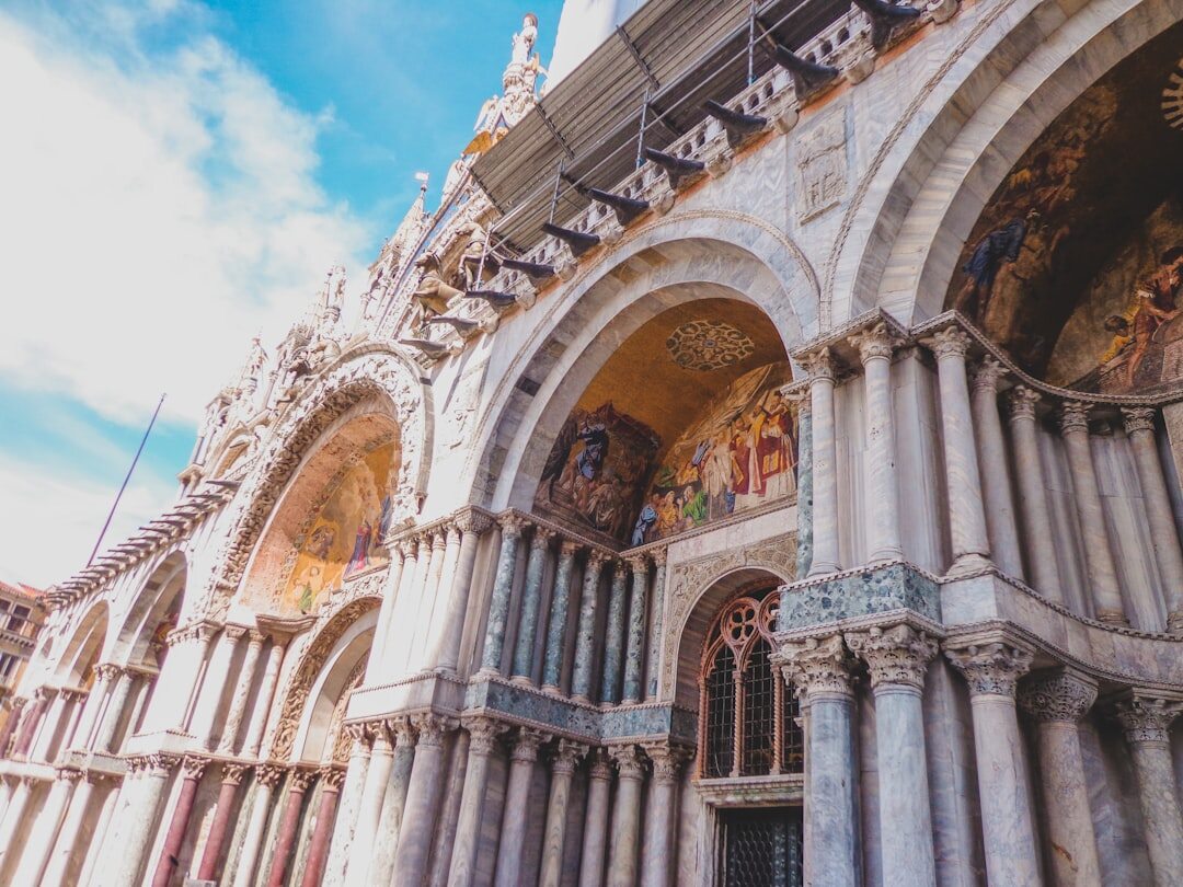 Detail of Venetian gothic window on a Dalmatian palace