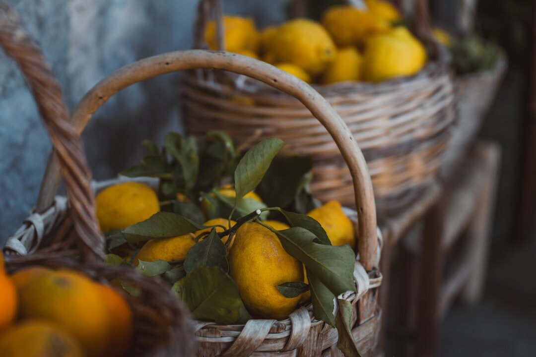 Wicker basket filled with fresh figs at a Croatian market