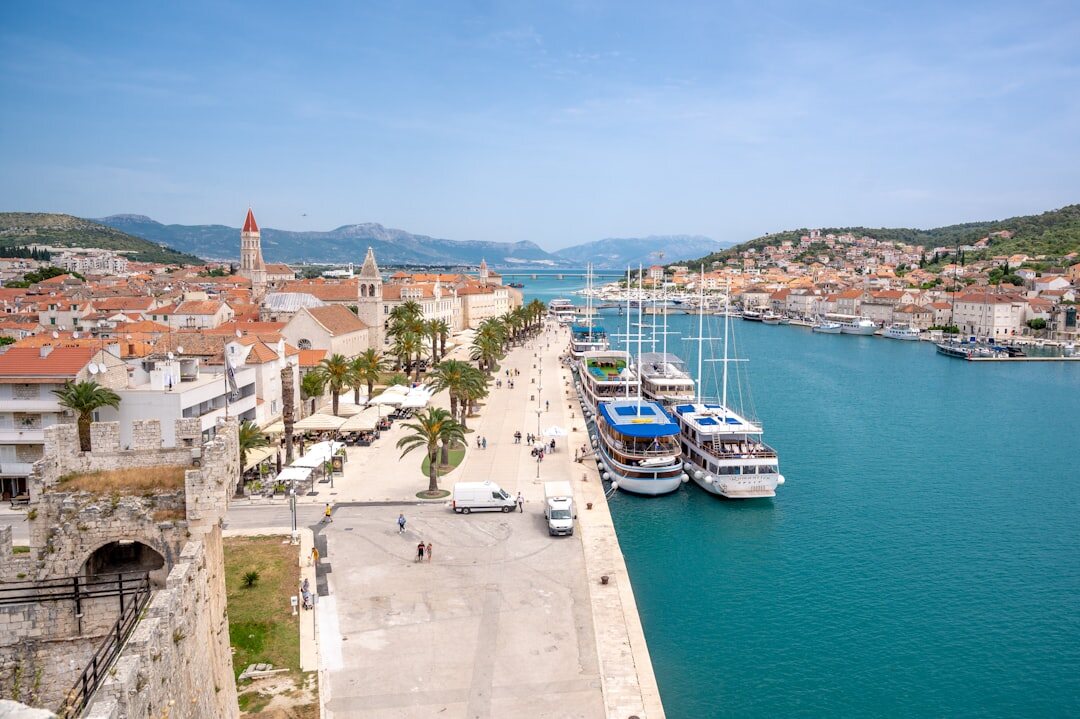Trogir old town island surrounded by the sea